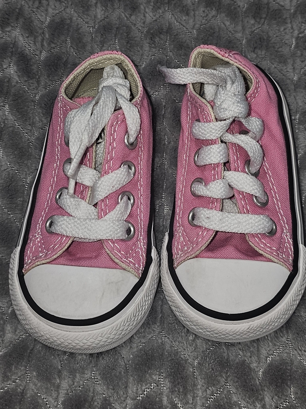 Girls Pink Converse Sneakers